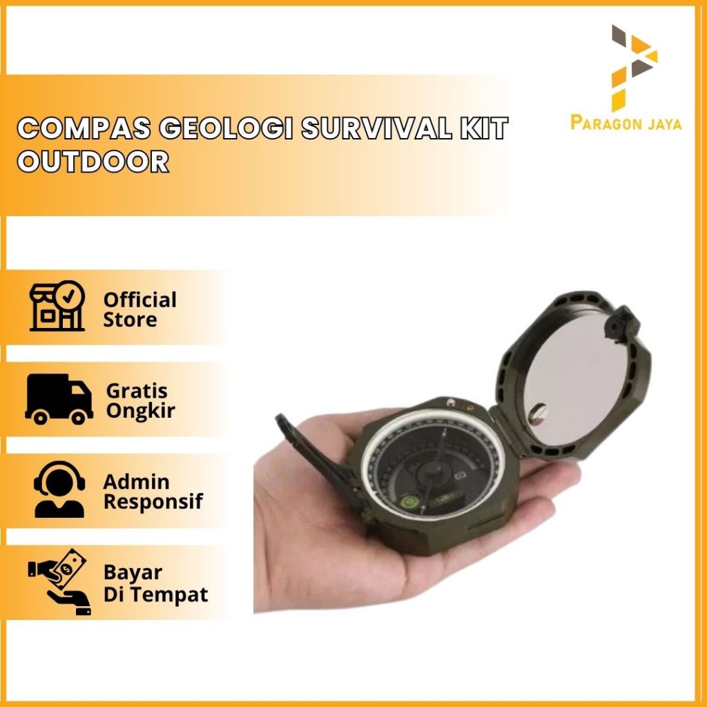 Kompas Geologi / Compas Geologi Survival Kit Outdoor Sport Gunung  / Kompas Geologi Tentara