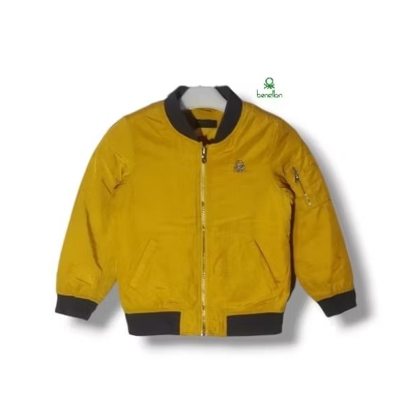 BENETTON STILE Kids Bomber Jacket Size tag 120 fit 5-6 years (P40xL40/LD80)