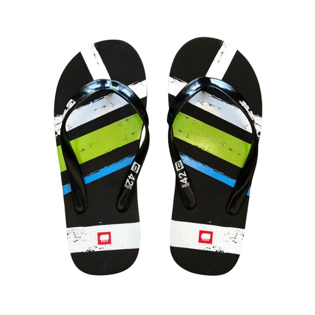 Blackid Sandal Jepit Spon Pria Green Stripe