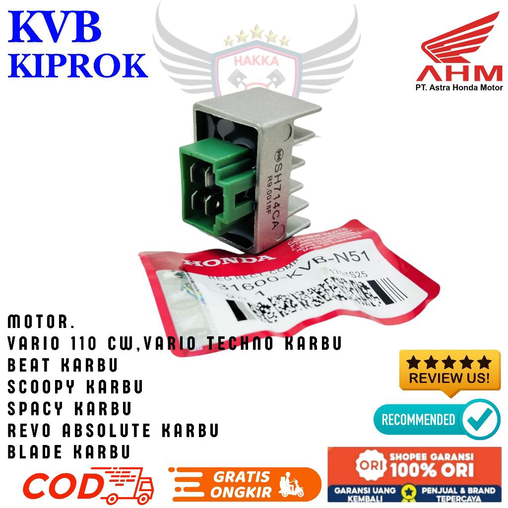 KVB ORIGINAL KIPROK HONDA REVO ABSOLUTE, KIPROK HONDA BEAT KARBU, KIPROK HONDA SCOOPY KARBU,KIPROK H