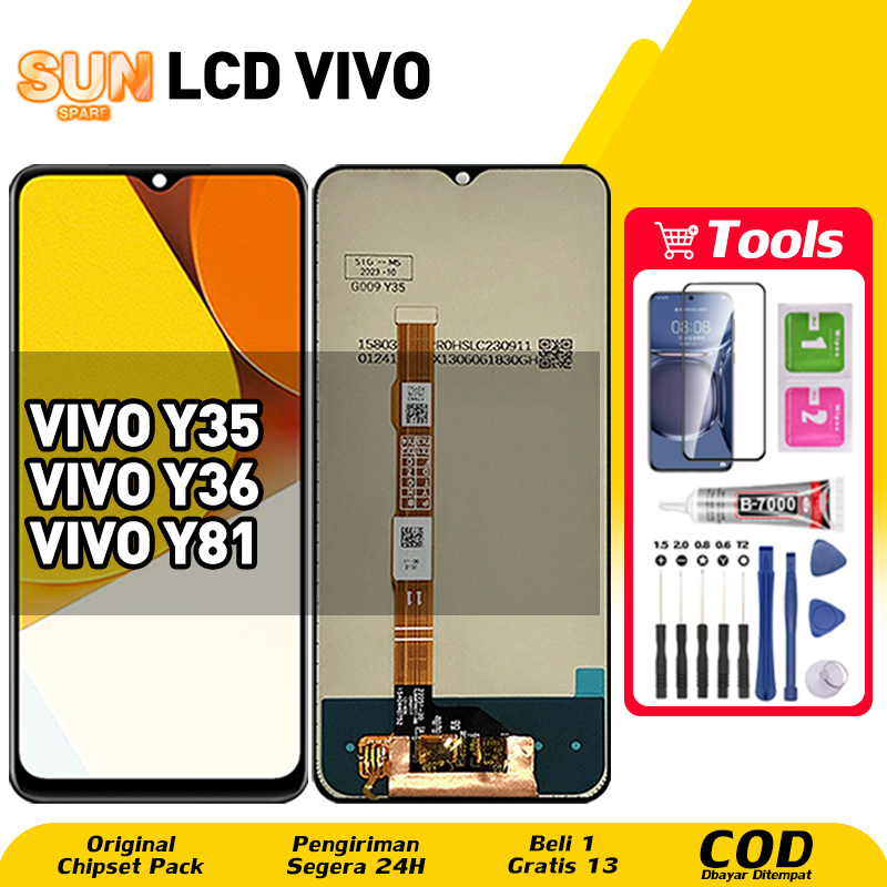 Original For LCD VIVO Y35 / VIVO Y36 LCD VIVO Y81 asli hp layar lcd anti blue light HD HOT SALE Kual