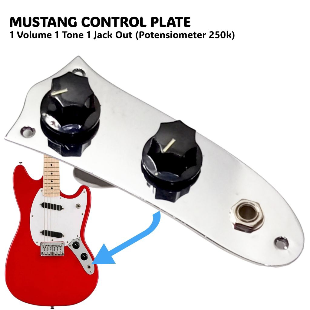 Control Plate Wiring Assembly Gitar Squier Mustang