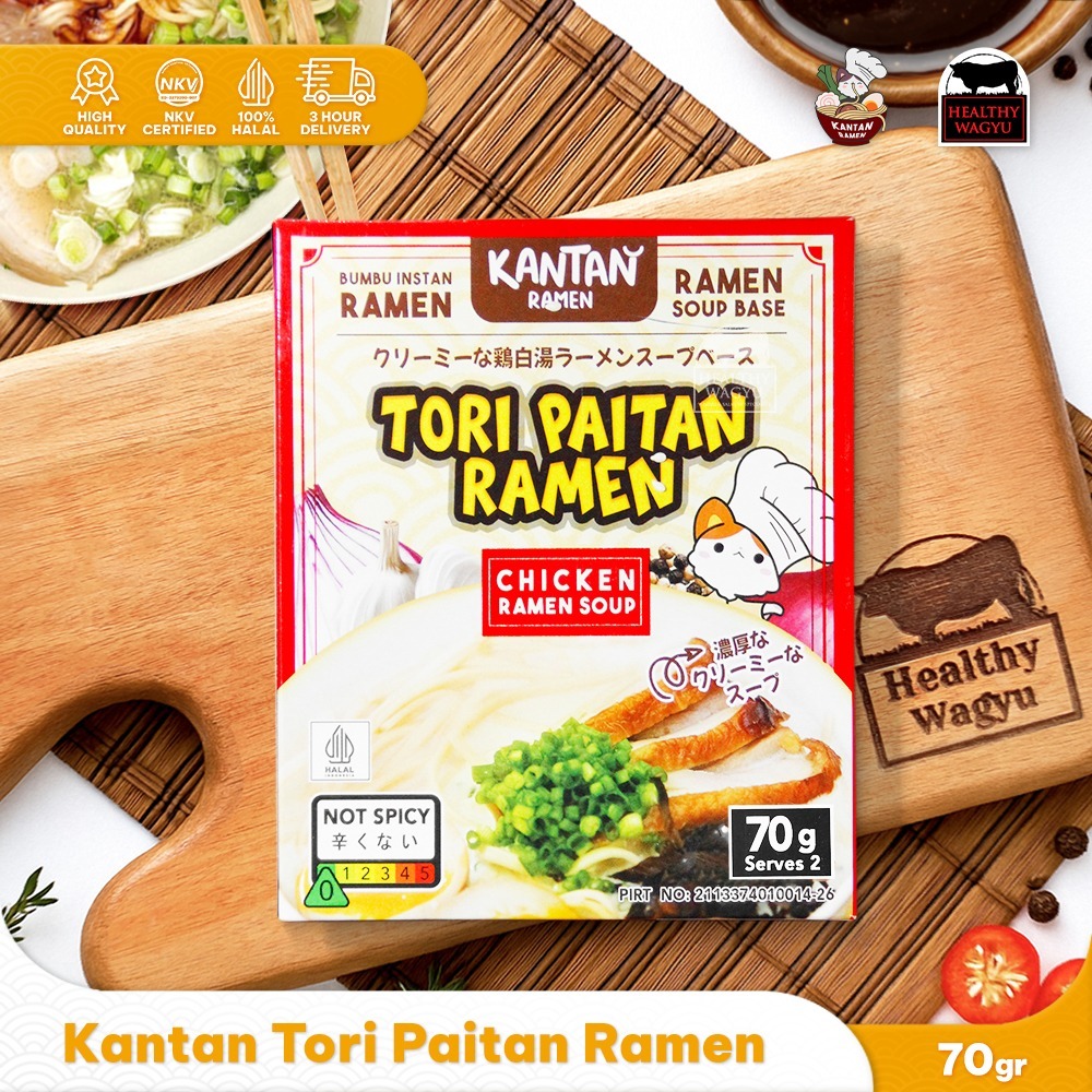 Kantan Ramen Bumbu Instan Kuah Soup Base Jepang Halal Tori Paitan 70gr Healthy Wagyu
