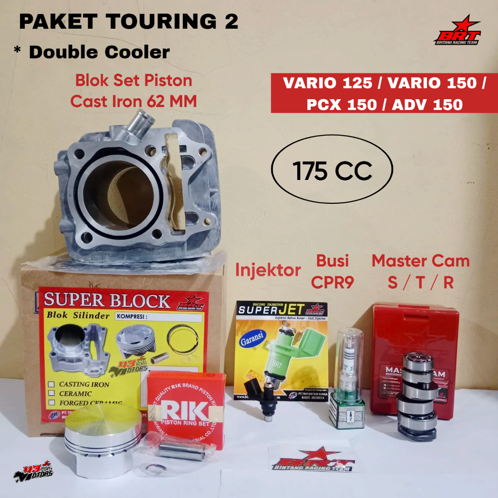 BRT PAKET TOURING 2 VARIO 125/150 PCX/ADV 150 - Paket Bore Up Double Cooler Vario/Pcx/Adv 125/150