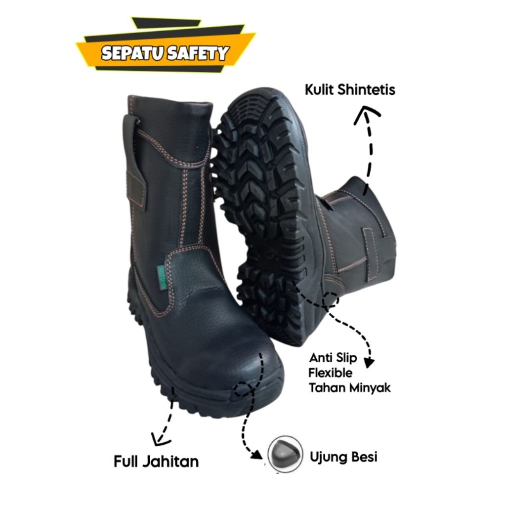 Sepatu Safety Boots Proyek Bahan Shintetis Sepatu Sefty Untuk Lapangan Proyek Septi boot Kerja Proye