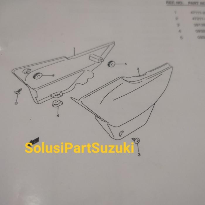 09320 - KARET CUSHION COVER AKI (Gb. 4) Suzuki Thunder / GS250