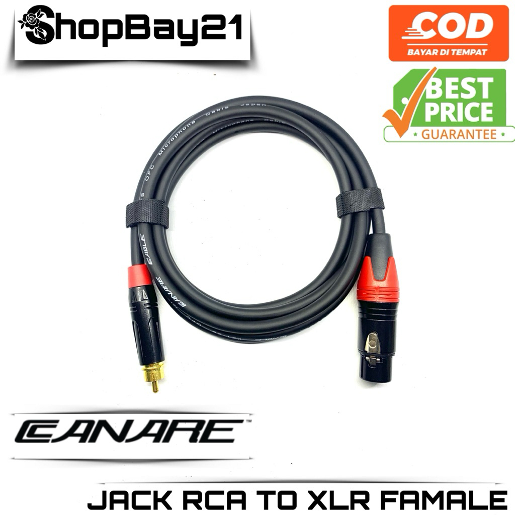 KABEL MIXER KE POWER AMPLI JACK CANON XLR FEMALE TO RCA