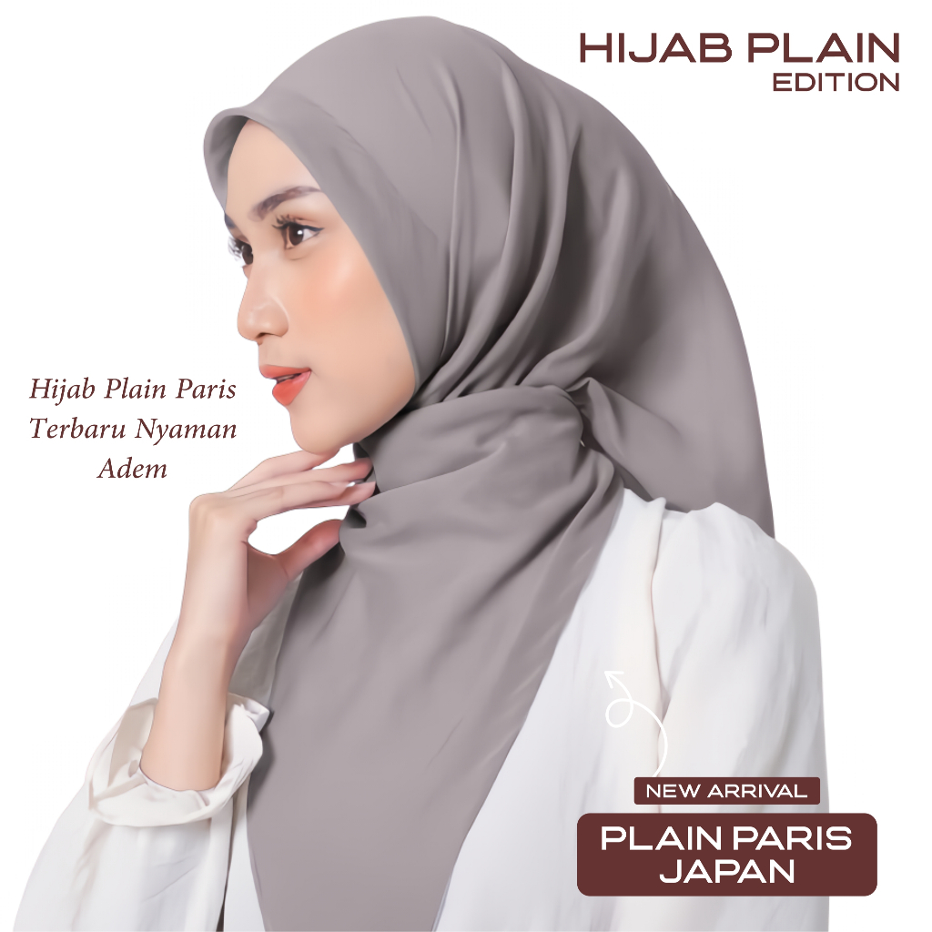 Zahra Hijab - PARIS PLAIN JAPAN premium ( hijab segiempat )