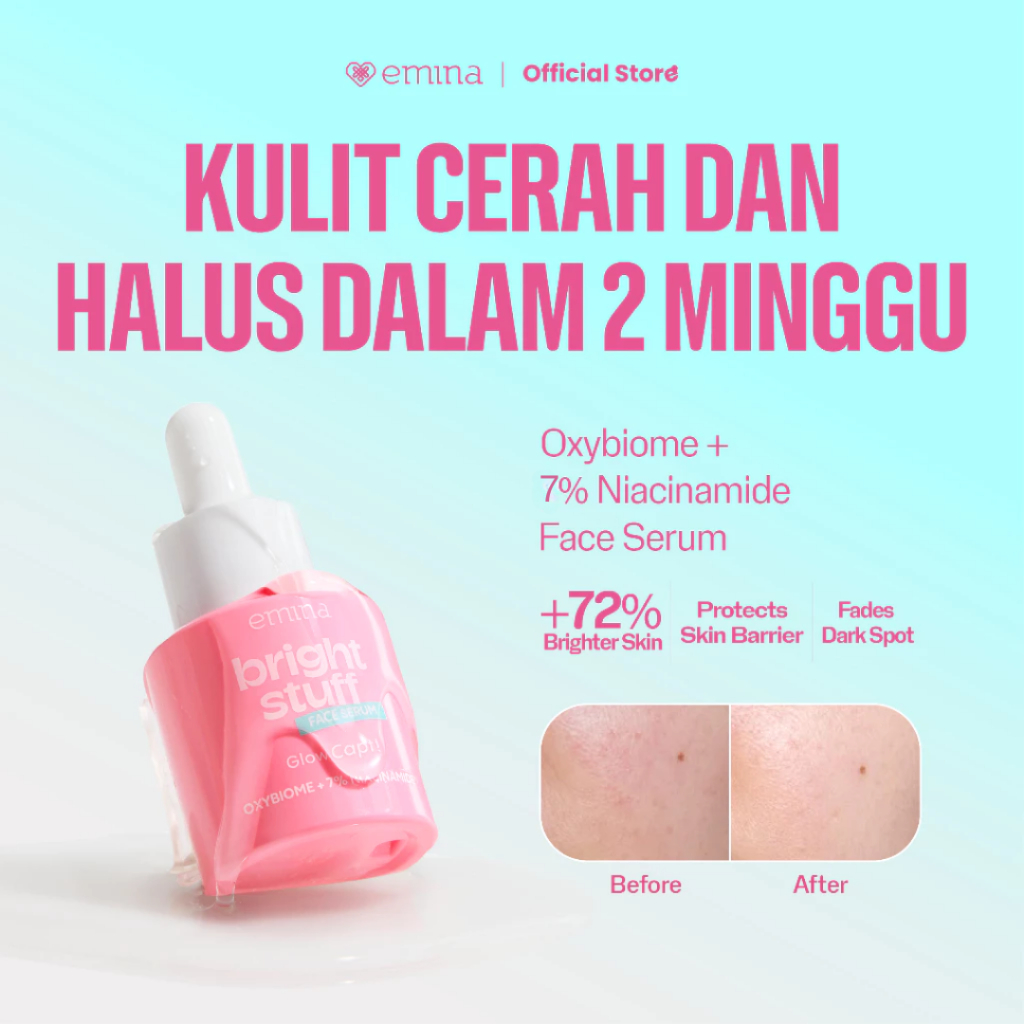 NEW Emina Bright Stuff Face Serum - Serum Pelembab Wajah Cerah Glowing Anti Kusam