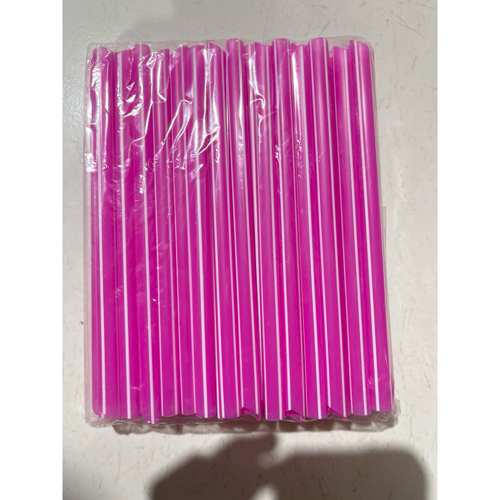 Sedotan boba plastik minuman pink