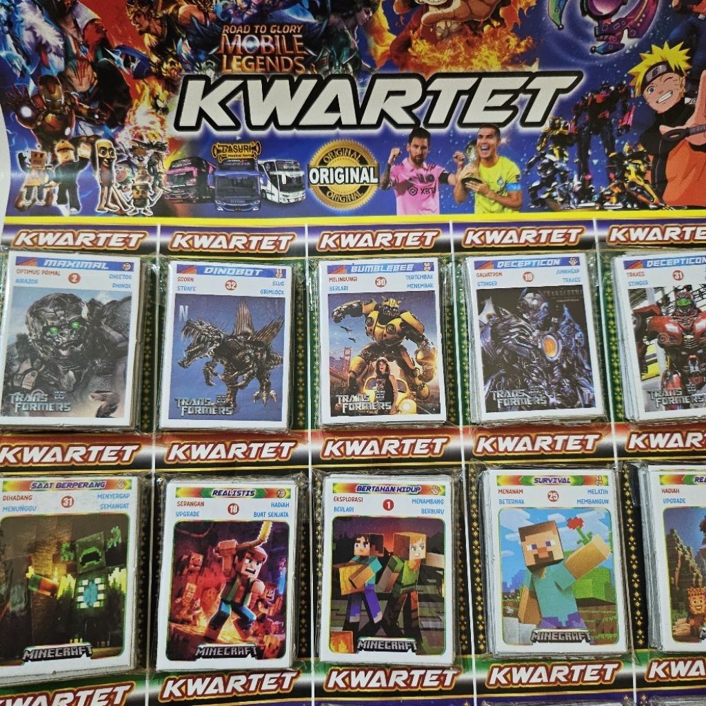 kwartet besar 1bks 32pc / kartu kwartet / mainan jadul / mainan tradisional