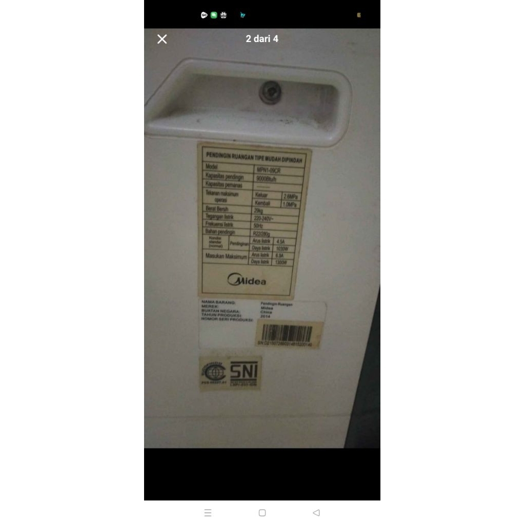 AC PORTABLE 1 PK MIDEA