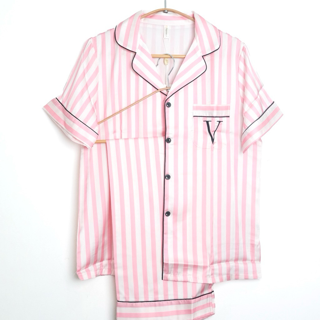 A39 - Piyama Wanita -  Sleepwear - Baju Tidur Premium - Piyama Lengan Pendek - Baju Tidur Lucu