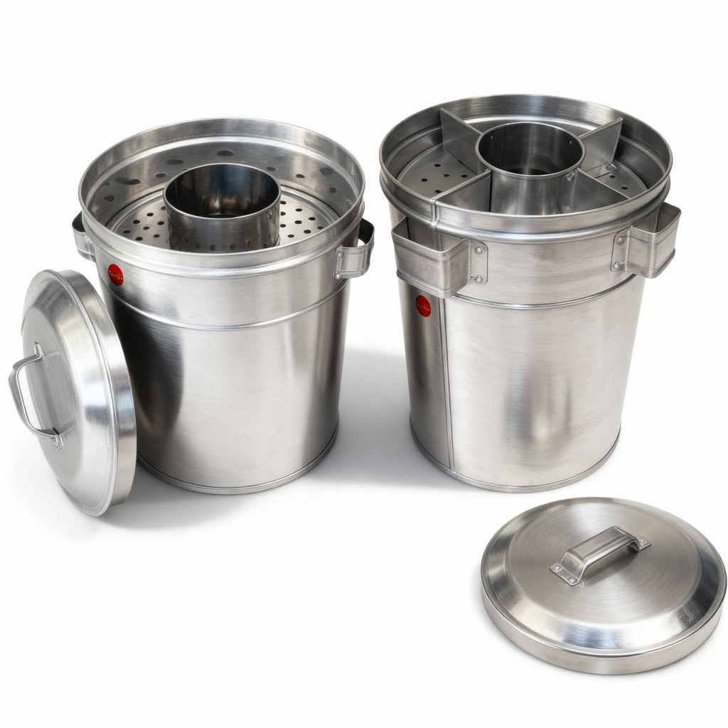 Dandang Bakso Aluminium 28 30 32 34 36 38 40 Cm Panci 4 Sekat Atau Tanpa Sekat