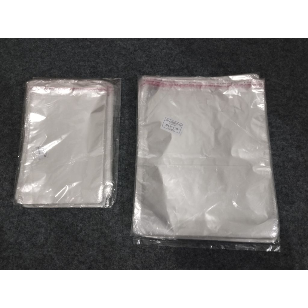 plastik bening ukuran 17x30 dan 30x40