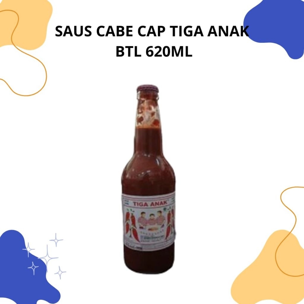 SAUS CABE CAP TIGA ANAK BOTOL 620ML / SAOS CABE / TIGA ANAK