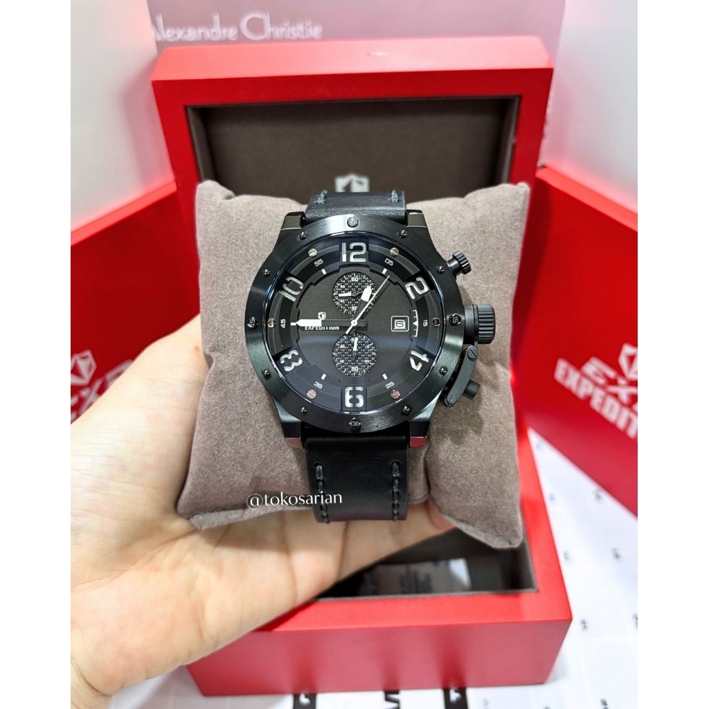 Expedition E6371M Original Bergaransi Jam Tangan Kulit Pria