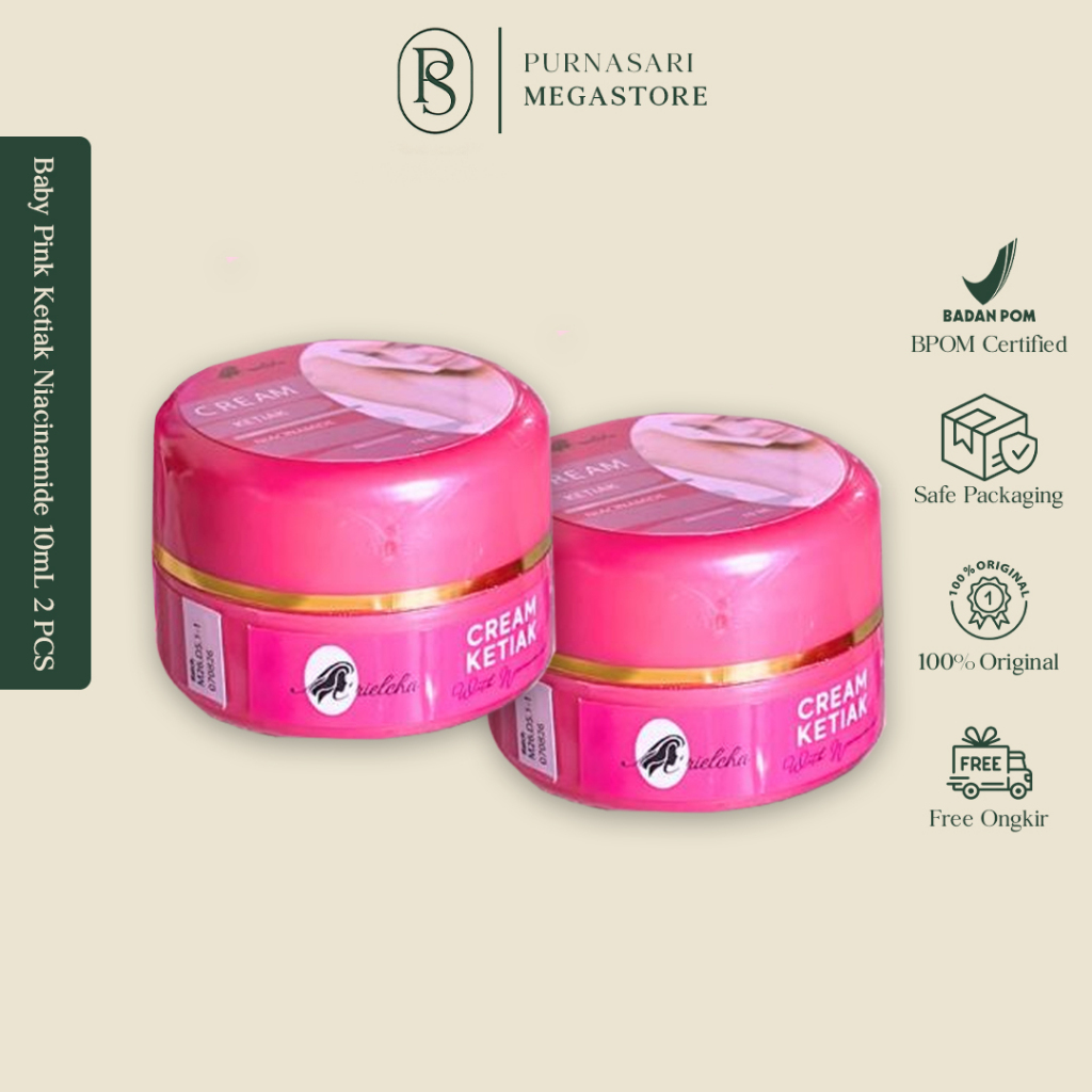 [2 PCS] Baby Pink Whitening Cream 3x Lebih Cepat Alami COD FREE ONGKIR | PURNASARI
