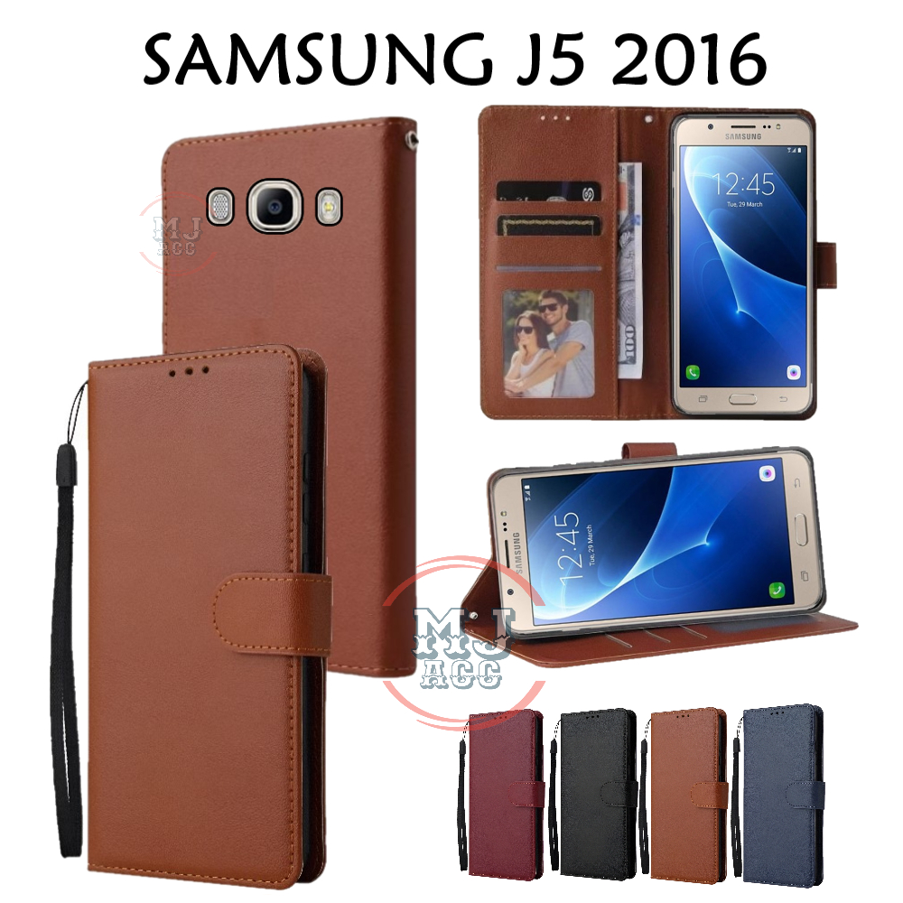 FlipCase Samsung J5 2016 Leather Case Wallet Premium Casing Hp SAMSUNG J5 2016 Cover Ponsel