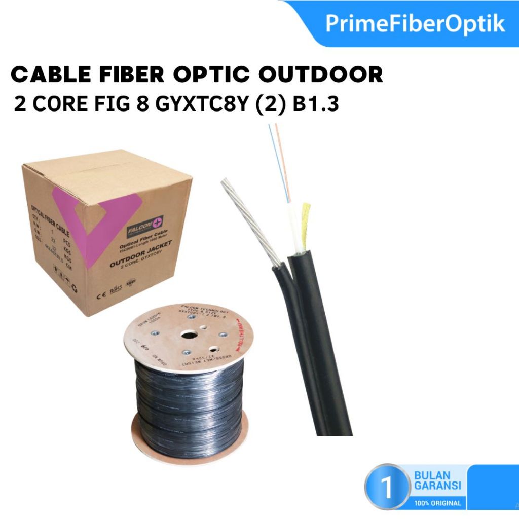 Falcom Kabel Fiber Optik FO 2 core Fig 8 GYXTC8Y 1000M