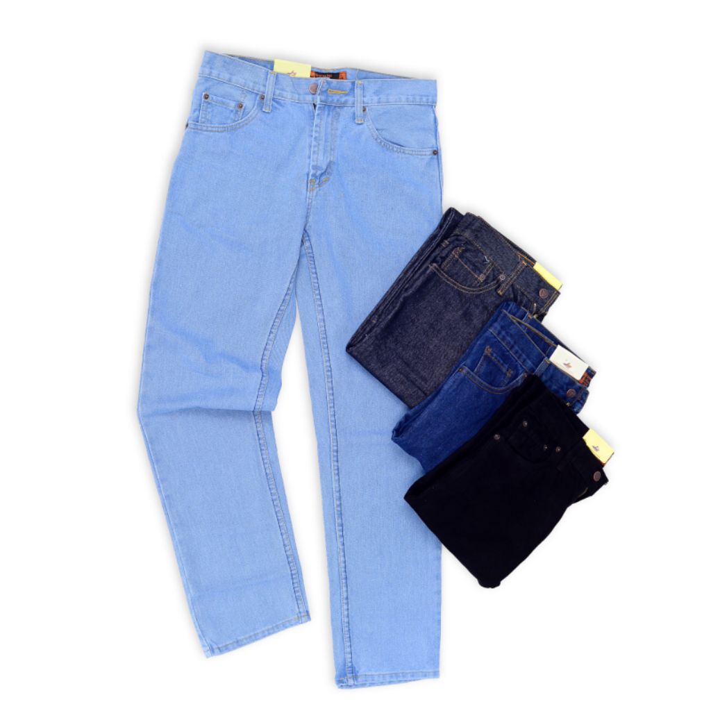 Celana Jeans Panjang Prie LEA 606 Standar Reguler Basic Original Hight Quality Size 28-38
