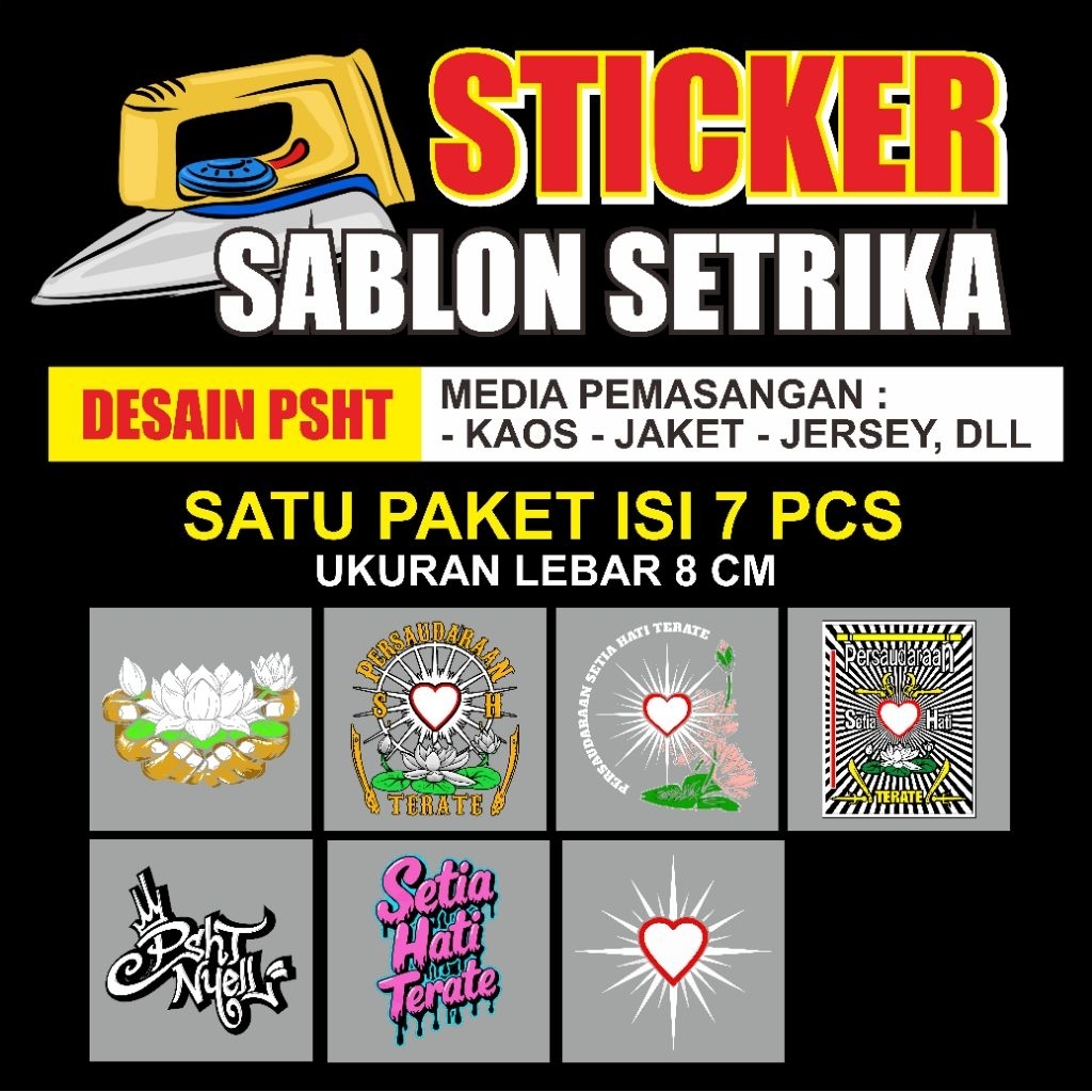 STIKER SABLON SETRIKA PSHT DTF