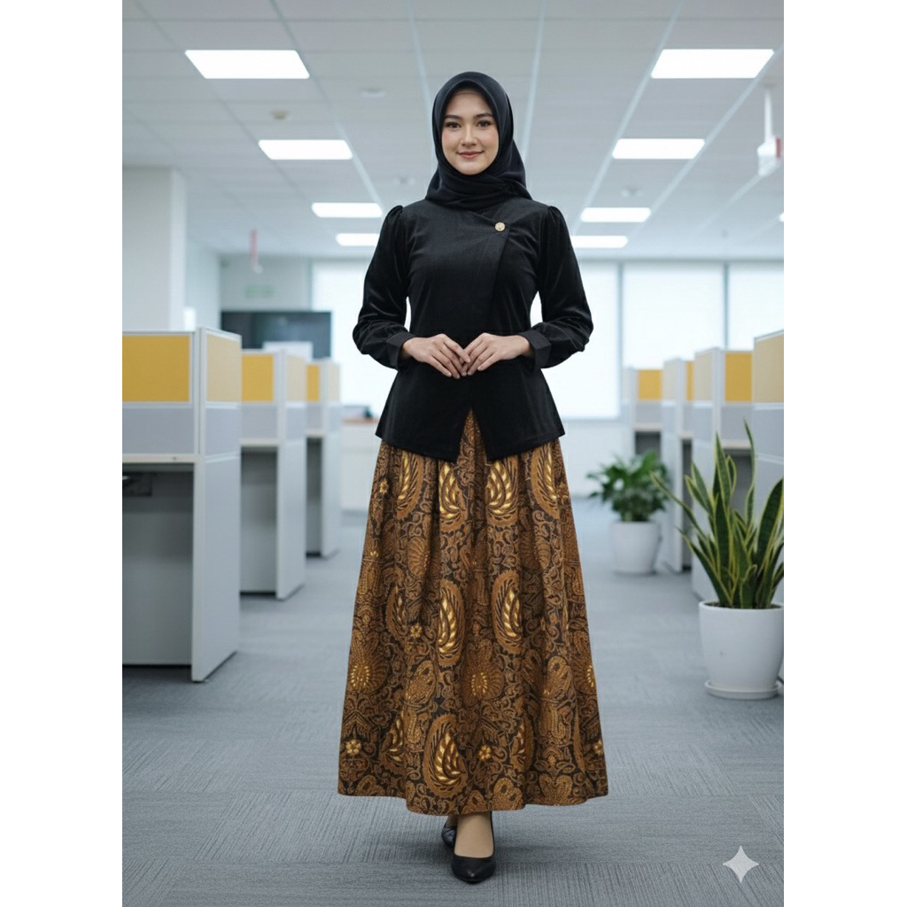 SETELAN ATASAN ROK BATIK INDONESIA