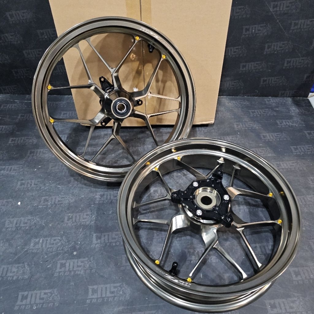 Velg MFZ Racing Forged Rims Yamaha New Aerox Alpha Turbo Ring 14  x 250 350 Original Titanium Gold