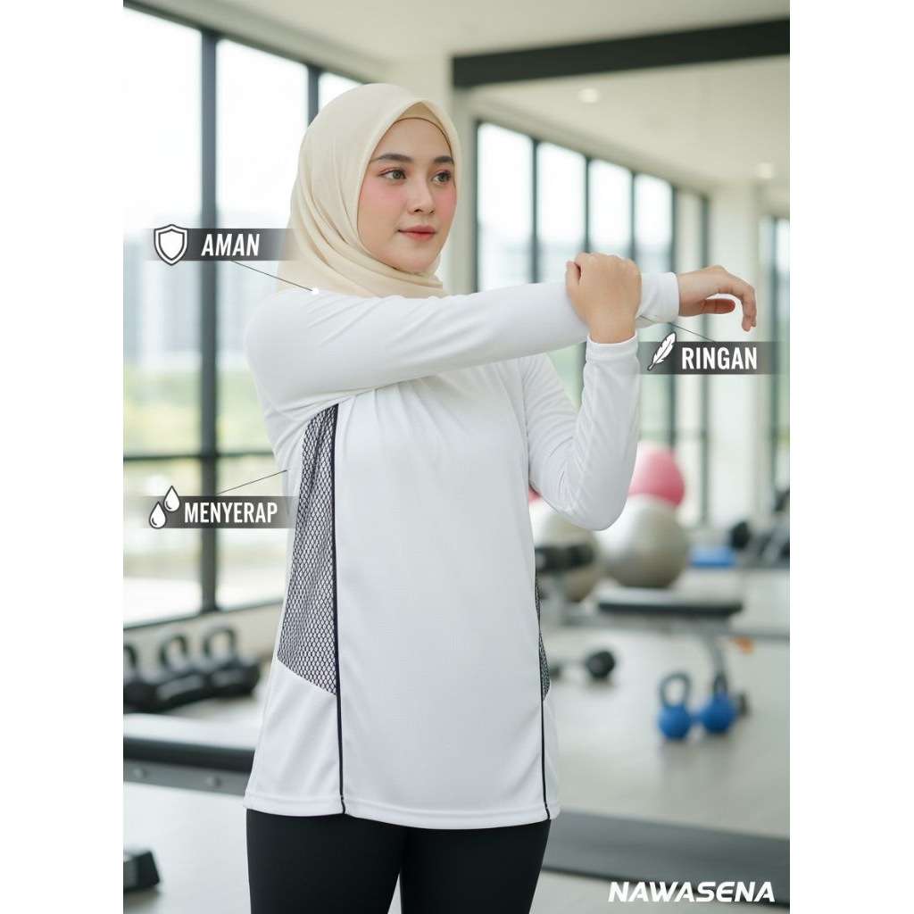 Baju Jersey Running, jersey gym, jersey lari wanita Full Printing