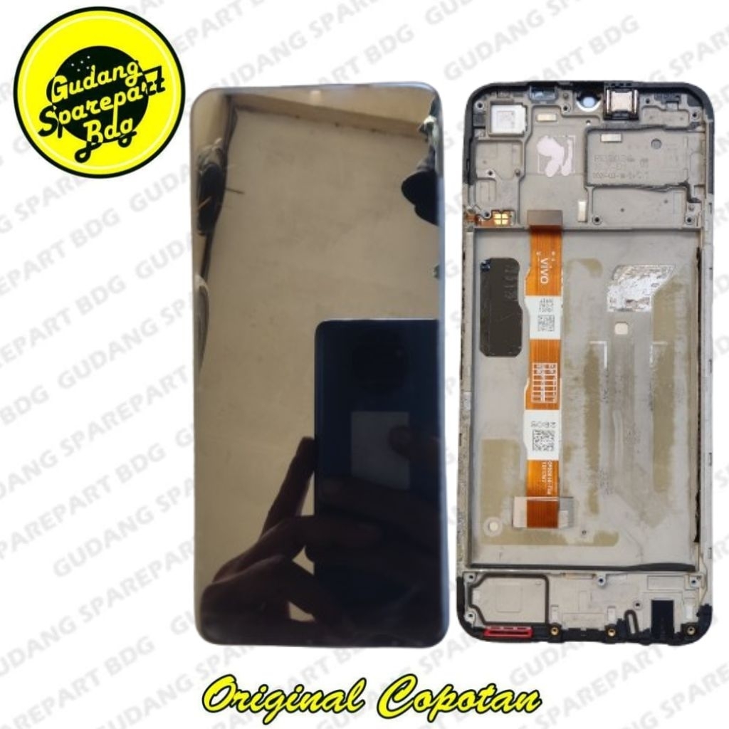 Lcd  Freme Vivo Y12s fullset Original bawaan Hp
