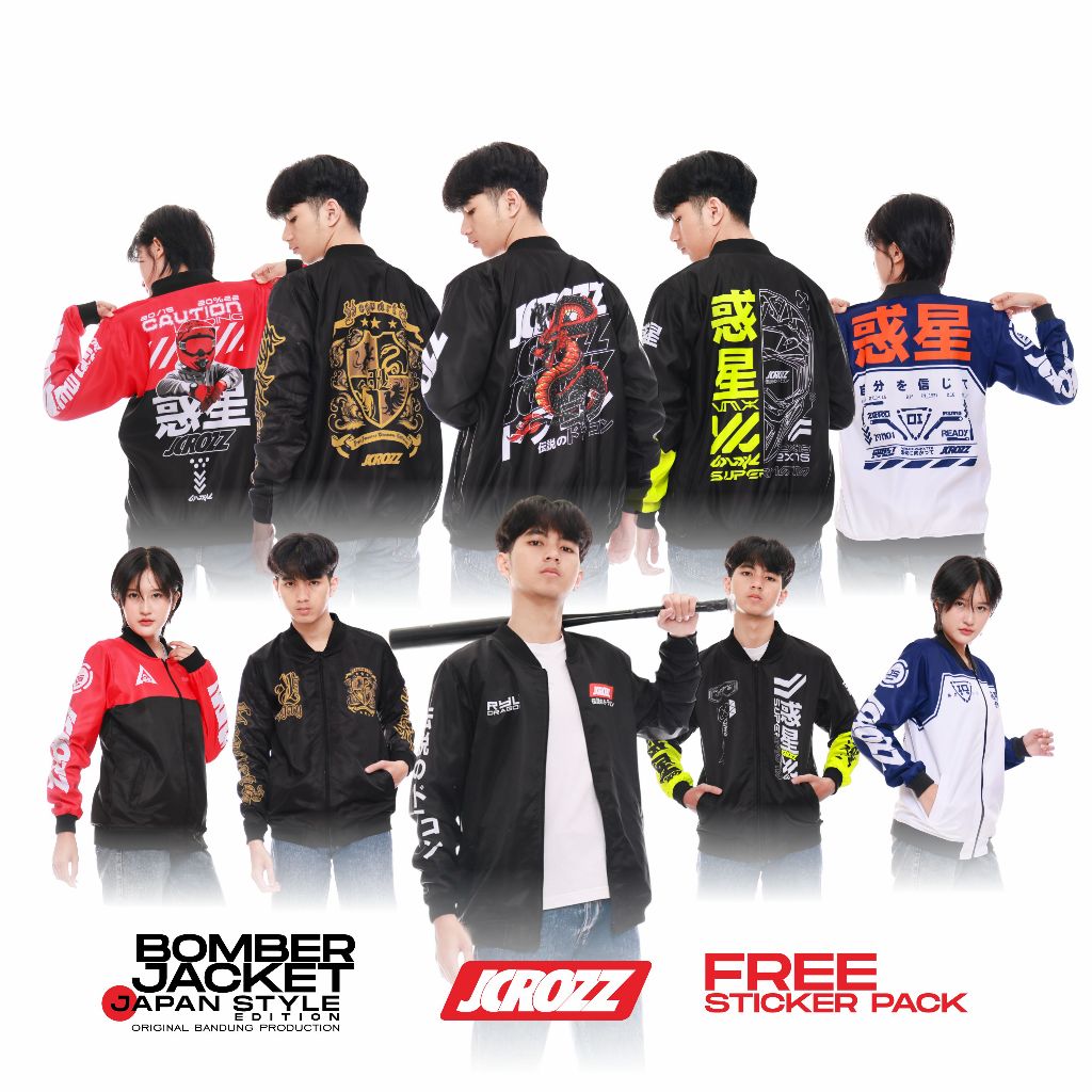 JCROZZ JAKET BOMBER PREMIUM SUPERMOTO TECHWEAR HOGWARTS DRAGON JAPAN