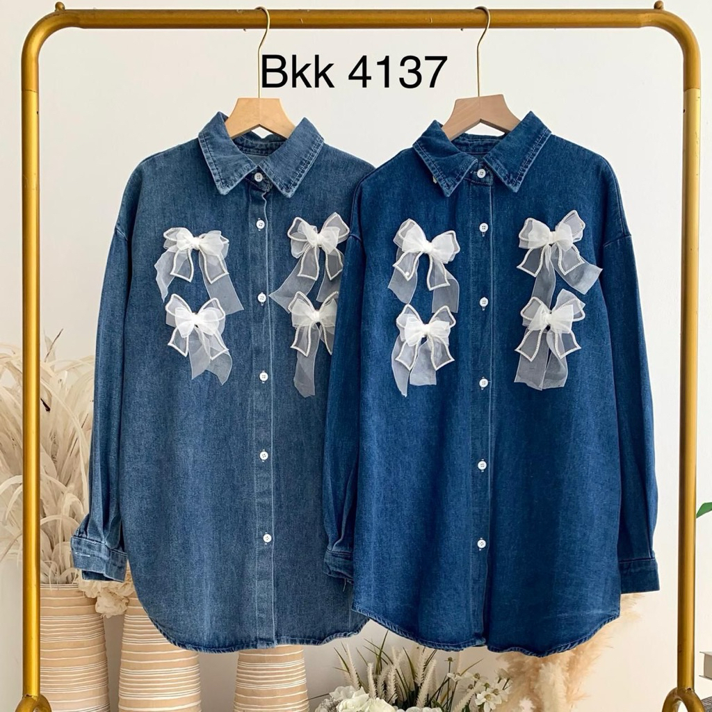 KEMEJA JEANS IMPORT PITA / KEMEJA TUNIK JEANS WANITA