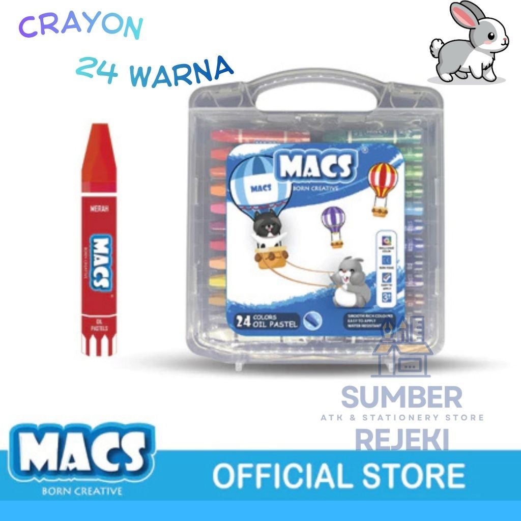Crayon MACS Oil Pastel - Set 24 / Crayon MACS