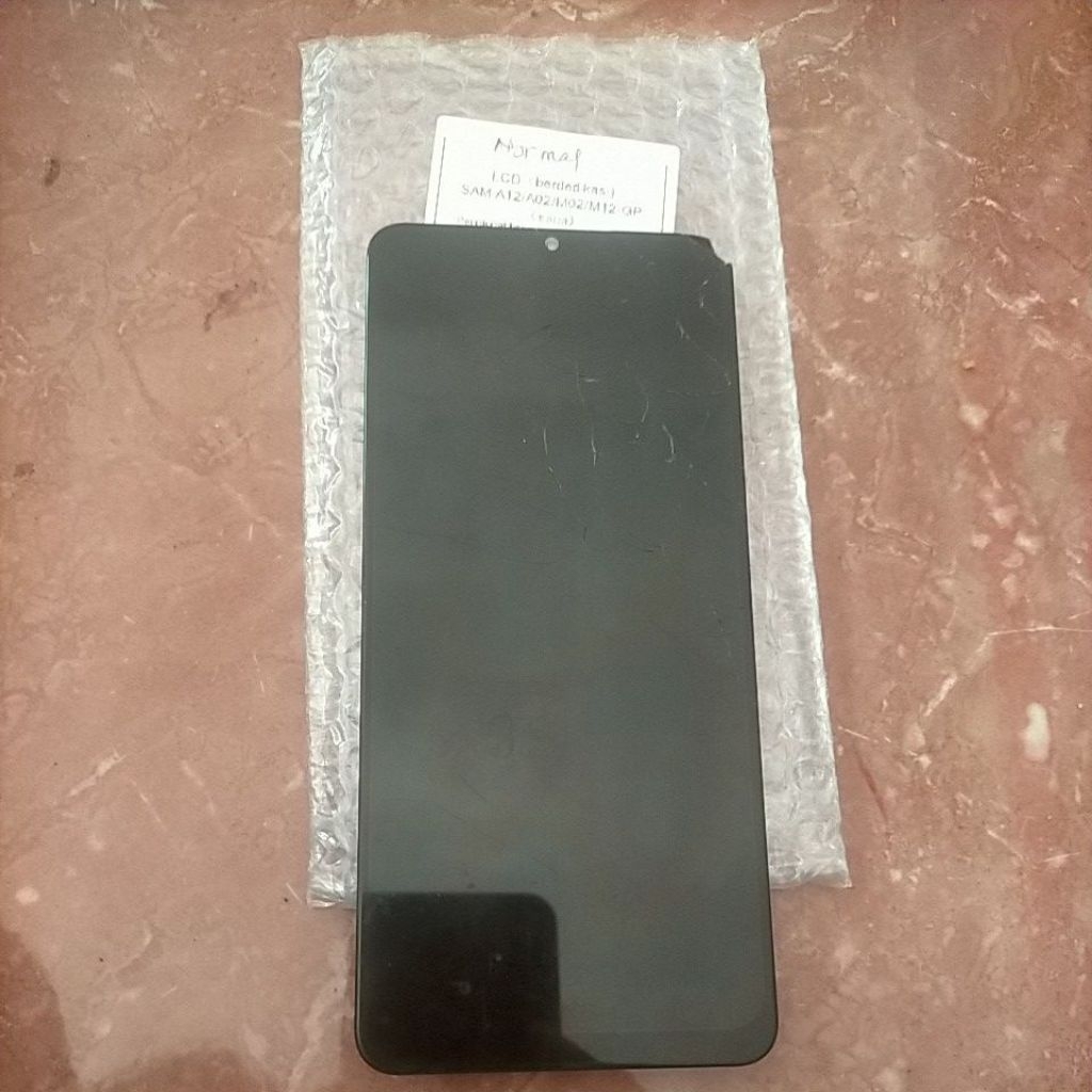 Lcd Samsung A12/A02/M02/M12 Retak gompal sedikit ori copotan