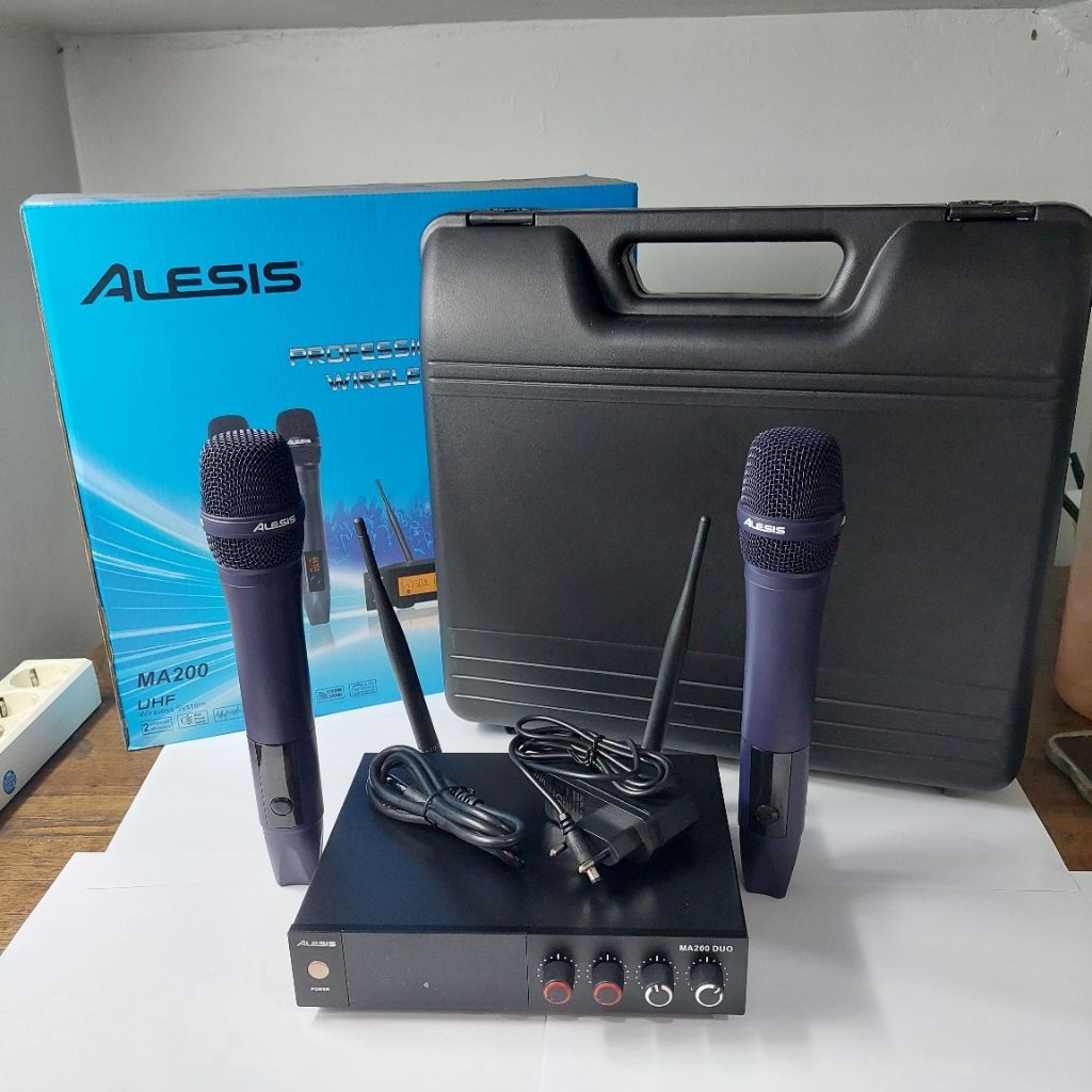 microphone wireless Alesis MA 200 handheld duo original mic wireless alesis