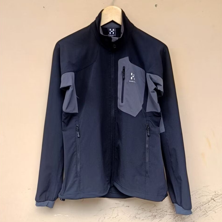 Jacket haglofs hiking outdoor shoftshell woman black