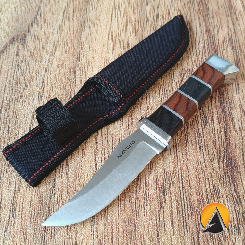 Pisau skinning seset daging Mavend 10 cm plus sarung P700