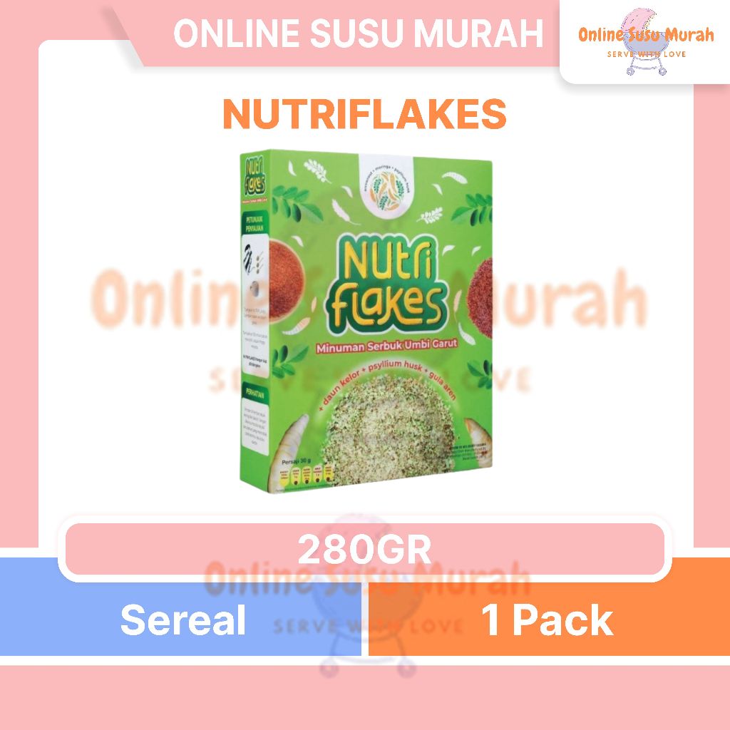 NUTRIFLAKES SEREAL 280 GR - UNTUK ASAM LAMBUNG BERASAL DARI UMBI GARUT ORIGINAL PRLA