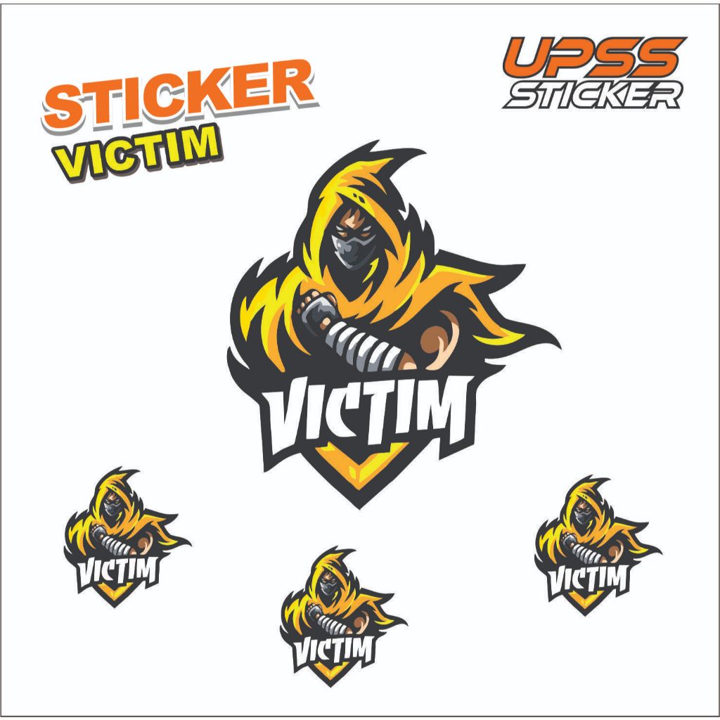 Stiker Victim Anti Air Sticker logo Victim keren