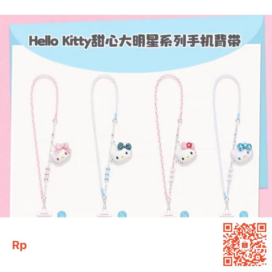 [Blind Box] Phone Strap / Gantungan Handphone / Long Charm Phone Hello Kitty Sweetheart Super Star O