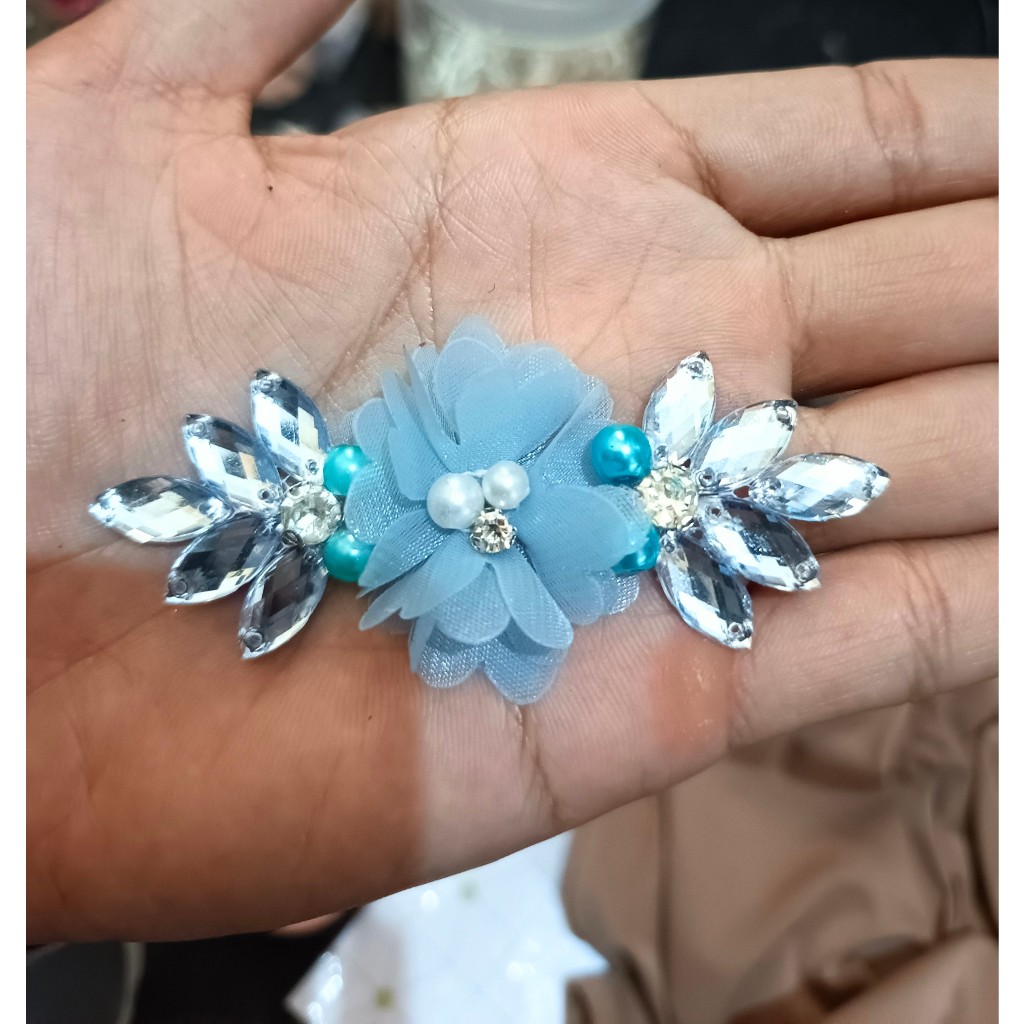 Hiasan Bunga Organza Elegan Multifungsi ,bunga renata, kain organza,Bunga Kain Organza Mini Hiasan K