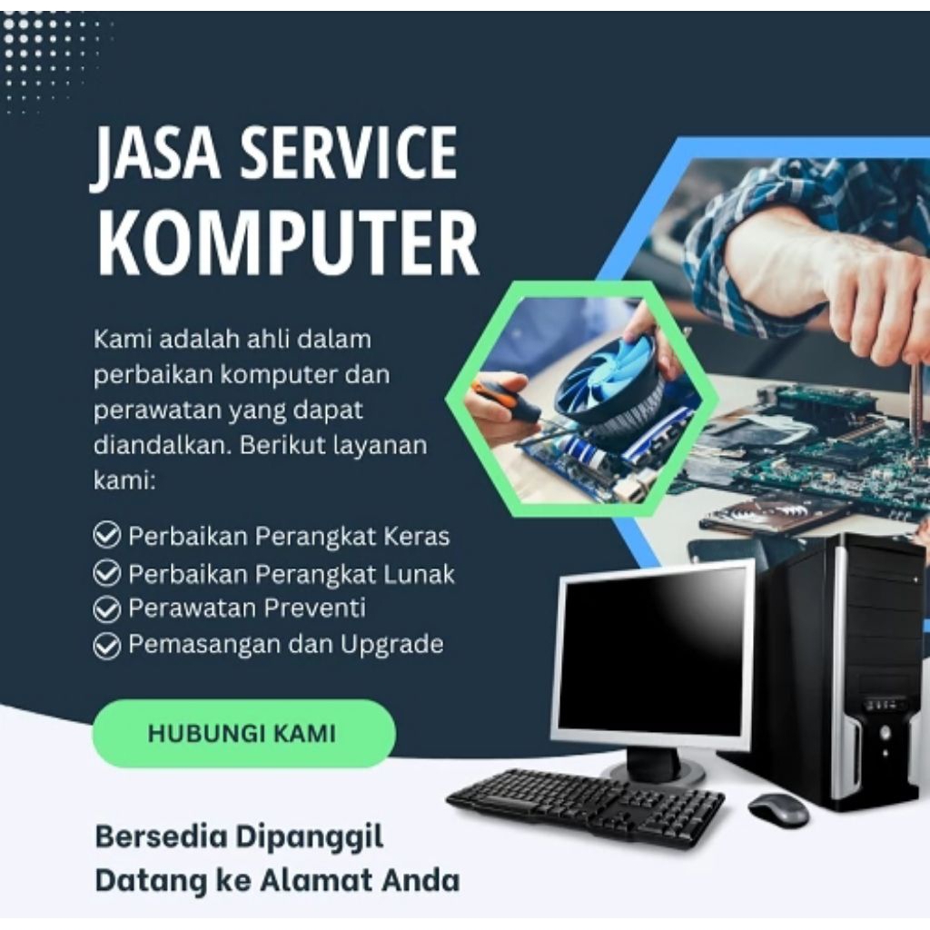 Jasa servis komputer, laptop, PC gaming
