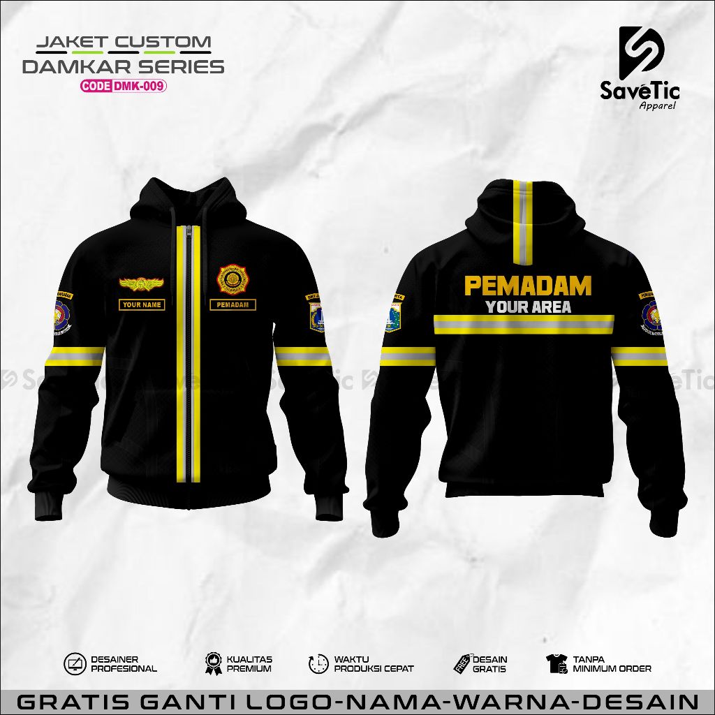 Jaket Damkar Full Printing Sublim/Jaket Custom Damkar/Hoodie/Bomber/Tracktop/Jaket Custom Pemadam Ke