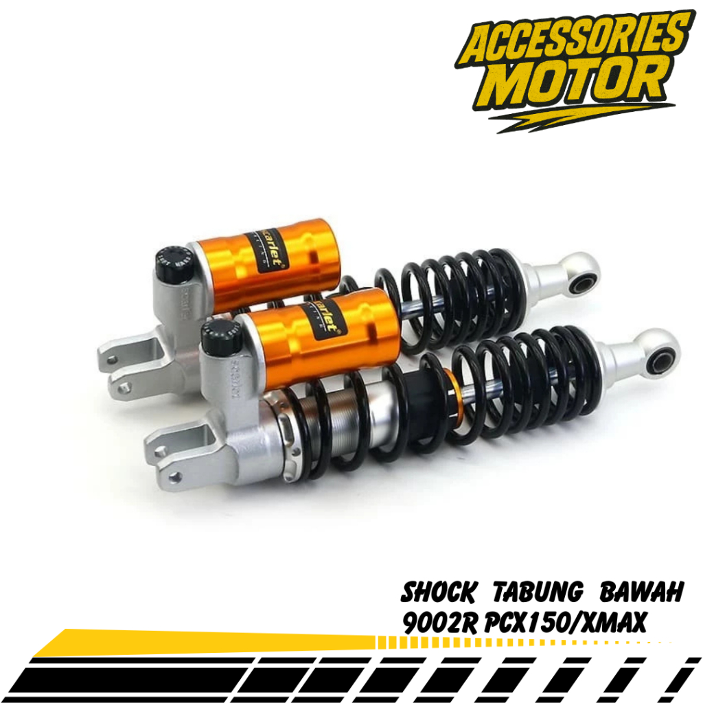 Shock Shockbreaker Tabung Bawah Adjuster PCX 150 X MAX 9002 R 345mm - Scarlet Racing