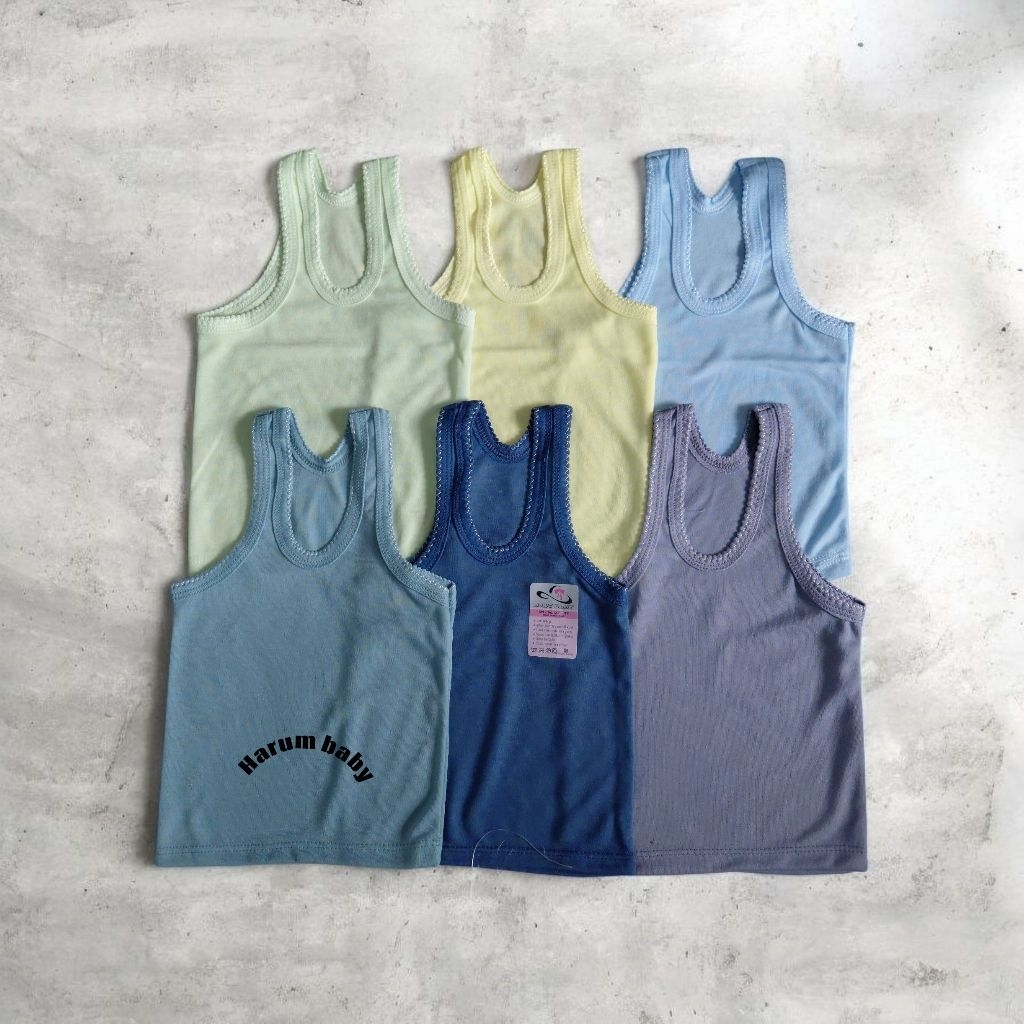 6 pcs singlet bayi singlet anak kaos anak dan bayi Seri DENIM dan BABY