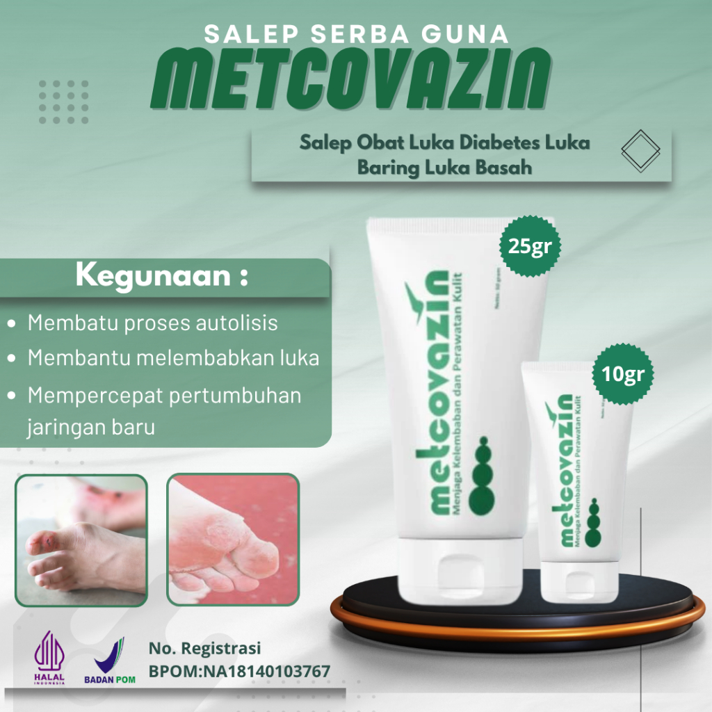 Metcovazin Reguler 10gr Salep Obat Luka Diabetes Luka Baring Luka Basah