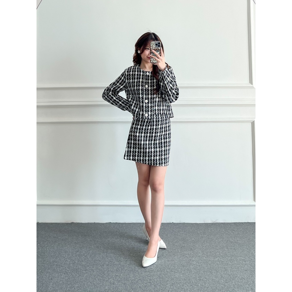 DOLLA - Onyx Set Tweed (Blazer + Skirt)