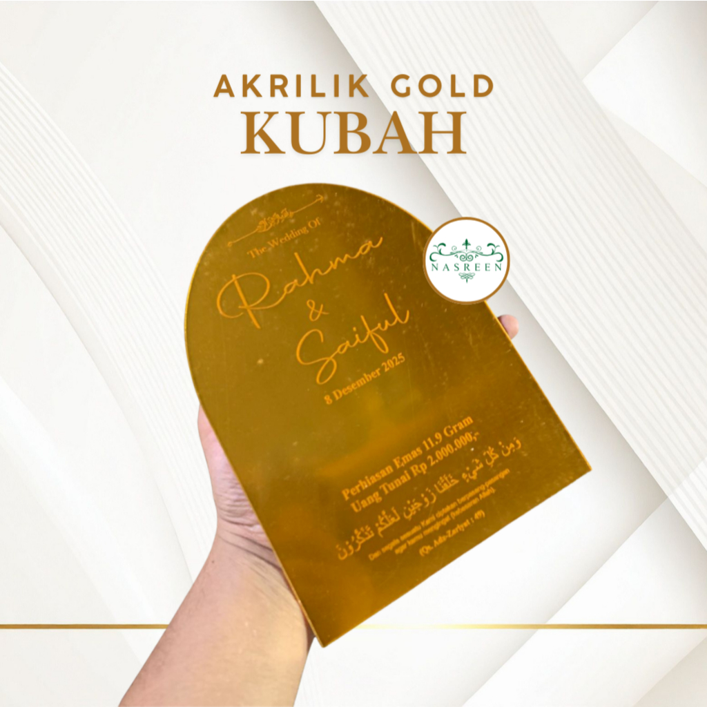 Akrilik Gold Mahar