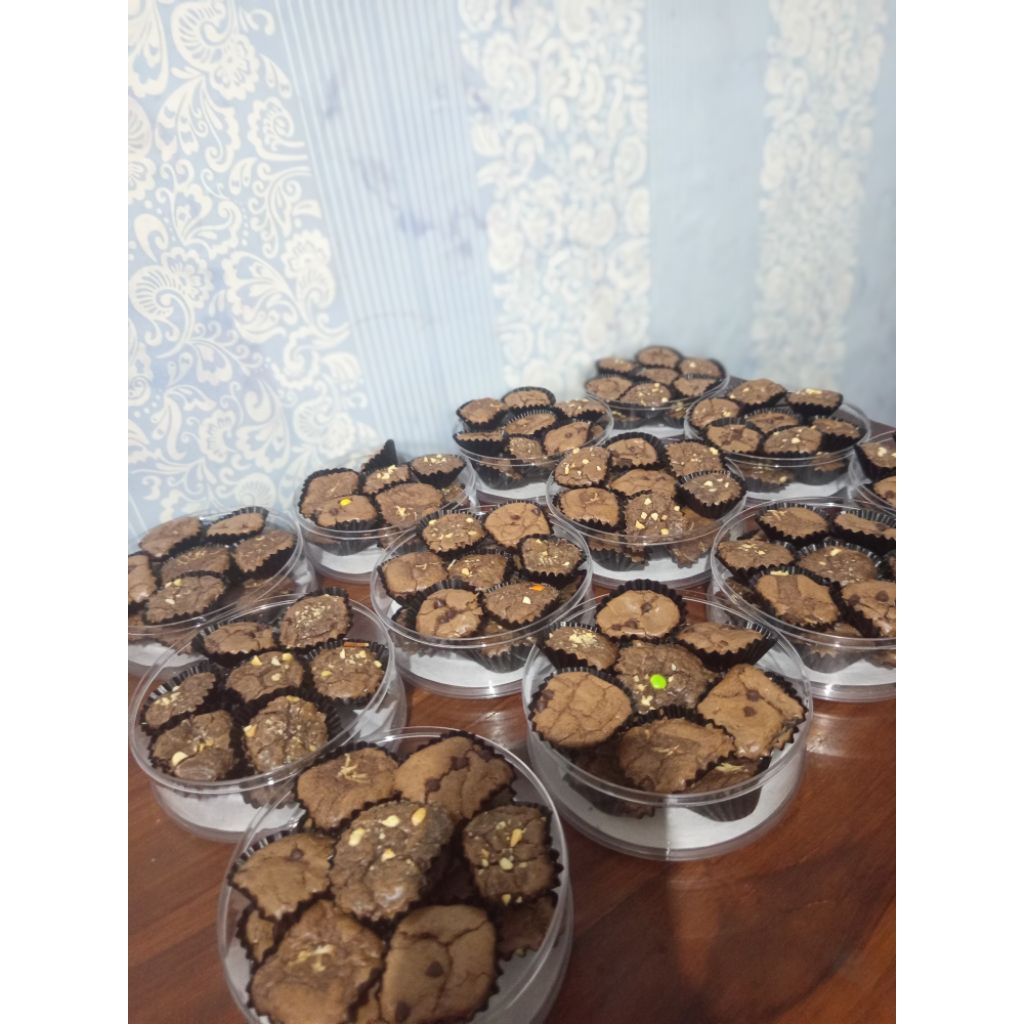 KUE KERING BROWNIES MINI MURAH ENAK LEMBUT LUMER BROWNIES MINI COOKIES