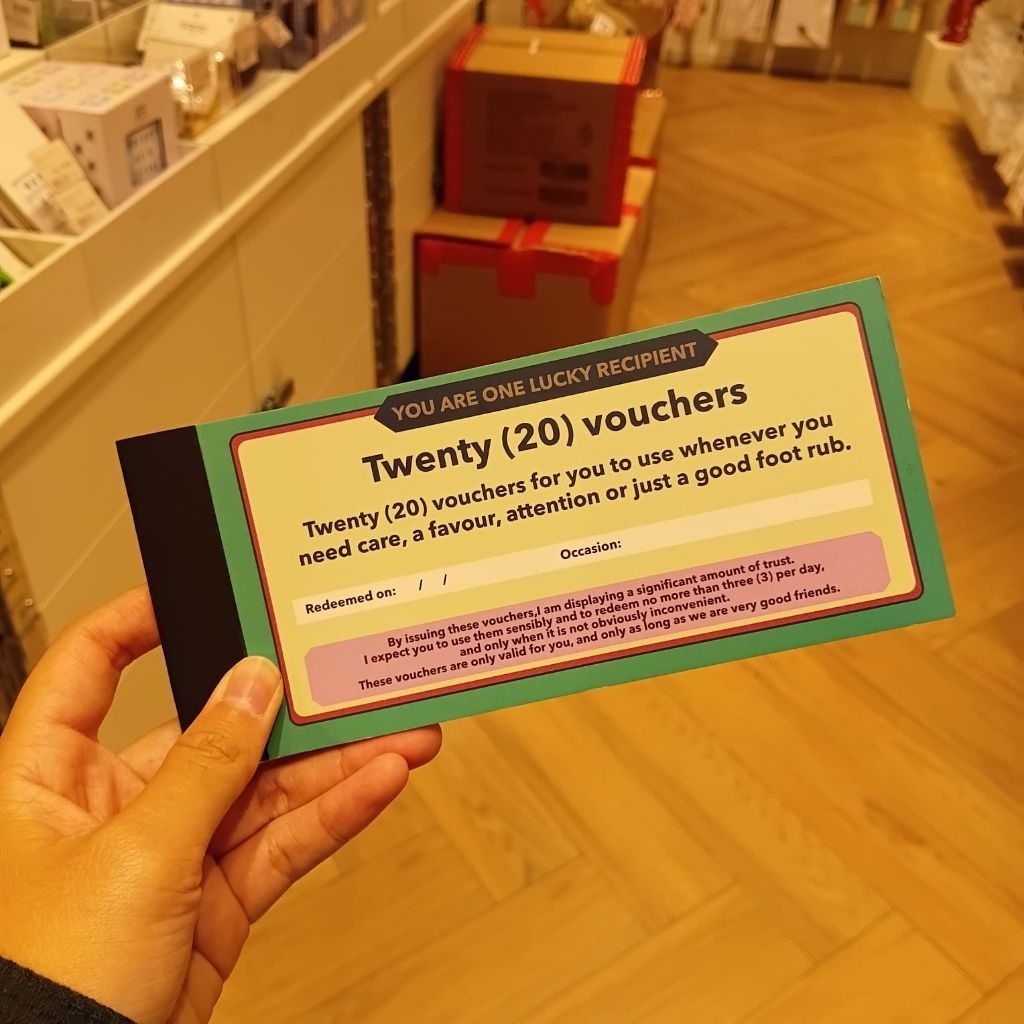 [JASTIP FLYING TIGER] TWENTY VOUCHERS GIFT BOOKLET 20 LOVE FRIEND AFFECTION LETTERS SURAT BOOK